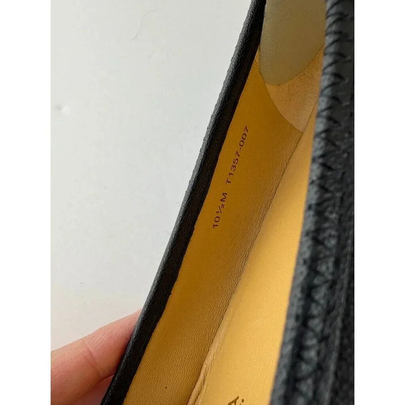 Trotters Lilly Cap Toe Pumps Black Leather Wedge Heels Size 10.5 M Bow Detail - Picture 5 of 12